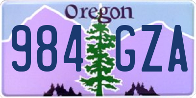 OR license plate 984GZA