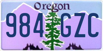 OR license plate 984GZC