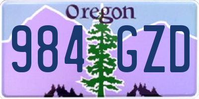 OR license plate 984GZD