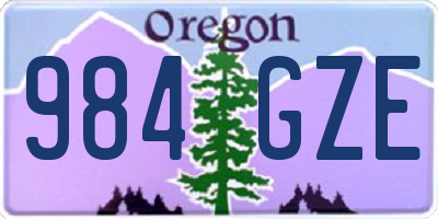 OR license plate 984GZE