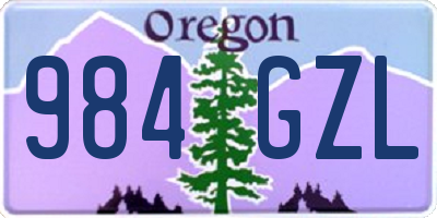 OR license plate 984GZL