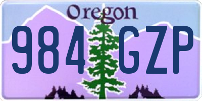 OR license plate 984GZP