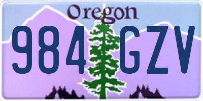 OR license plate 984GZV