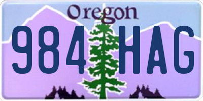 OR license plate 984HAG