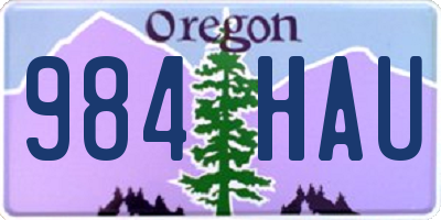OR license plate 984HAU
