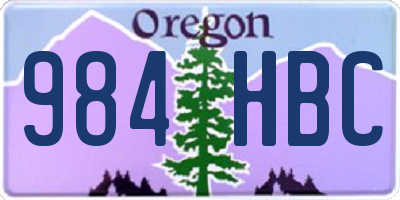OR license plate 984HBC
