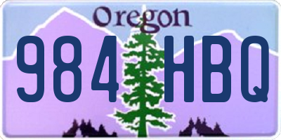 OR license plate 984HBQ