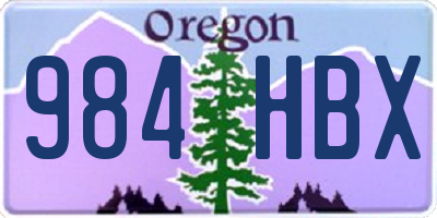 OR license plate 984HBX