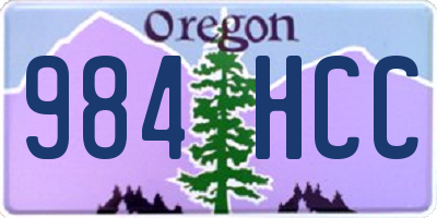 OR license plate 984HCC
