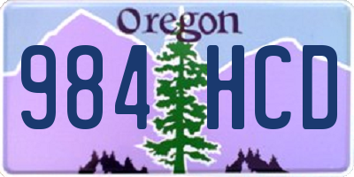 OR license plate 984HCD