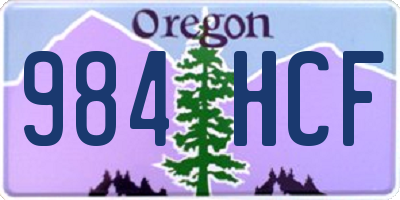 OR license plate 984HCF