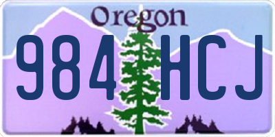 OR license plate 984HCJ