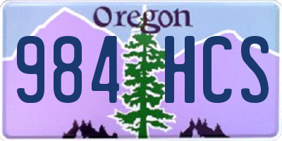 OR license plate 984HCS