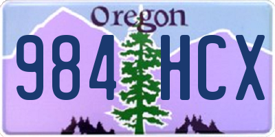 OR license plate 984HCX