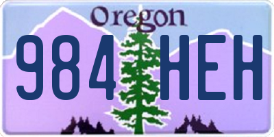 OR license plate 984HEH