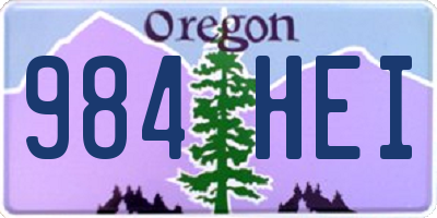 OR license plate 984HEI