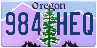 OR license plate 984HEQ