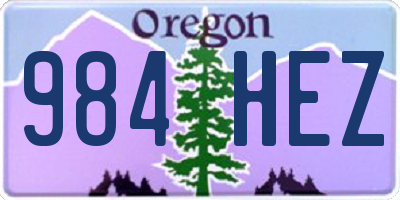 OR license plate 984HEZ