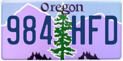 OR license plate 984HFD