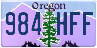 OR license plate 984HFF