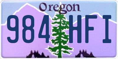 OR license plate 984HFI