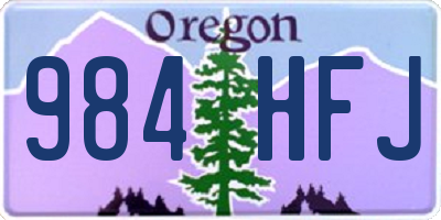 OR license plate 984HFJ