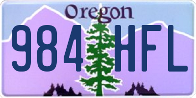 OR license plate 984HFL