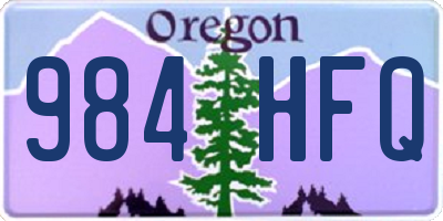 OR license plate 984HFQ