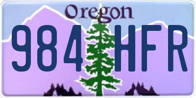 OR license plate 984HFR