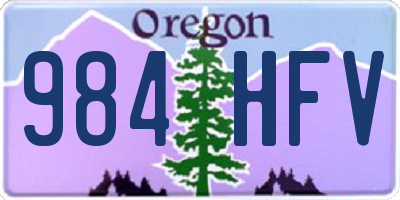 OR license plate 984HFV