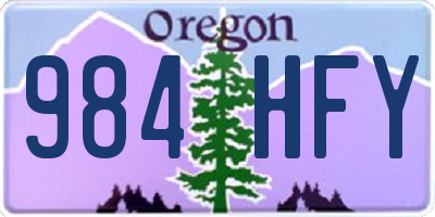 OR license plate 984HFY
