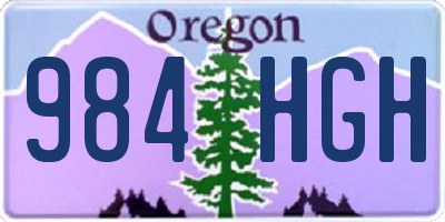 OR license plate 984HGH