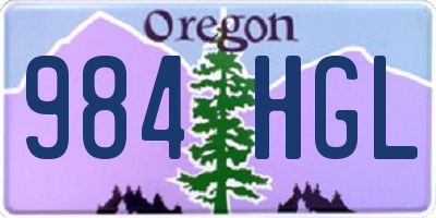 OR license plate 984HGL