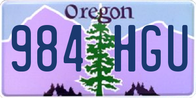 OR license plate 984HGU