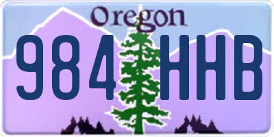 OR license plate 984HHB