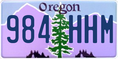 OR license plate 984HHM