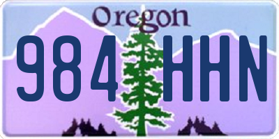 OR license plate 984HHN