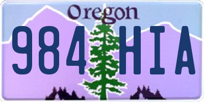 OR license plate 984HIA