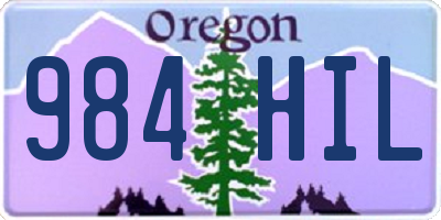 OR license plate 984HIL