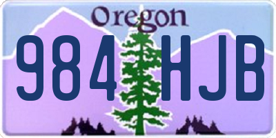 OR license plate 984HJB