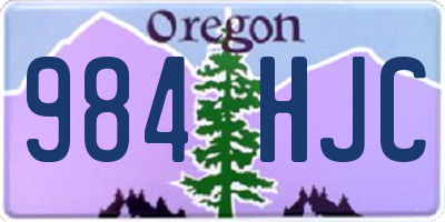OR license plate 984HJC