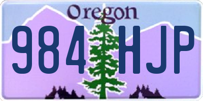 OR license plate 984HJP