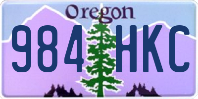 OR license plate 984HKC