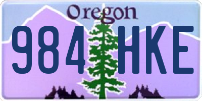 OR license plate 984HKE