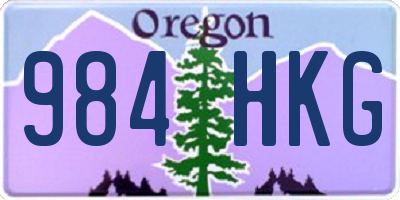 OR license plate 984HKG