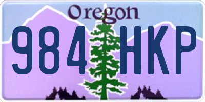 OR license plate 984HKP