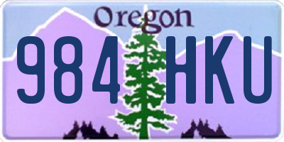 OR license plate 984HKU