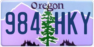 OR license plate 984HKY