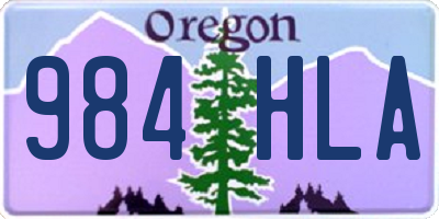 OR license plate 984HLA