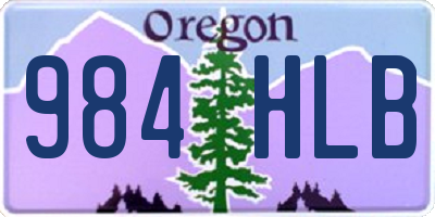 OR license plate 984HLB